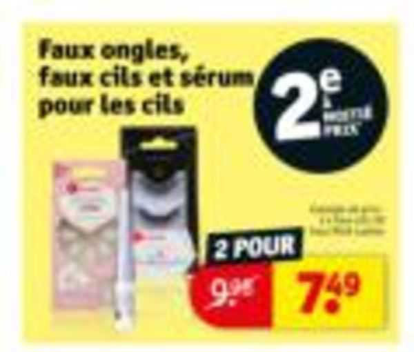 faux ongles, faux cils et sérum pour les cils