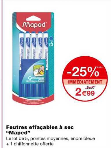 Feutres Effaçables à Sec "maped"