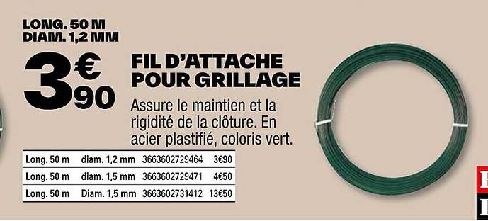 fil d'attache pour grillage