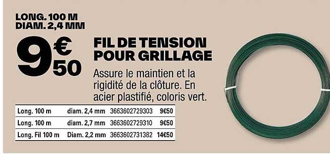 fil de tension pour grillage
