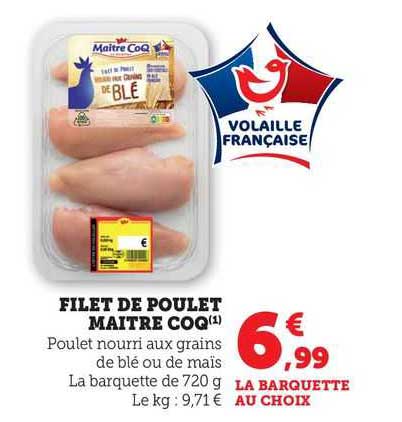 filet de poulet maître coq