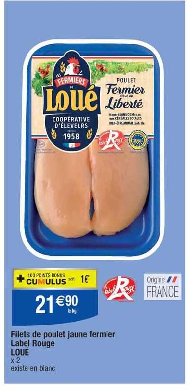 Filets De Poulet Jaune Fermier Label Rouge