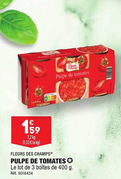 fleurs des champs pulpe de tomates