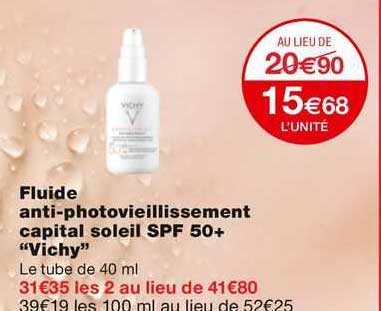 fluide anti-photovieillissement capital soleil spf 50+ "vichy"