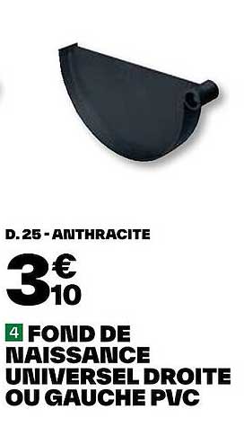 fond de naissance universel droite ou gauche pvc