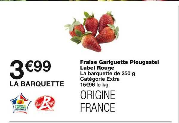 fraise gariguette plougastel label rouge