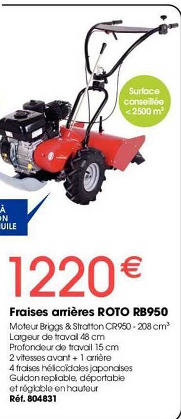 fraises arrières roto rb950
