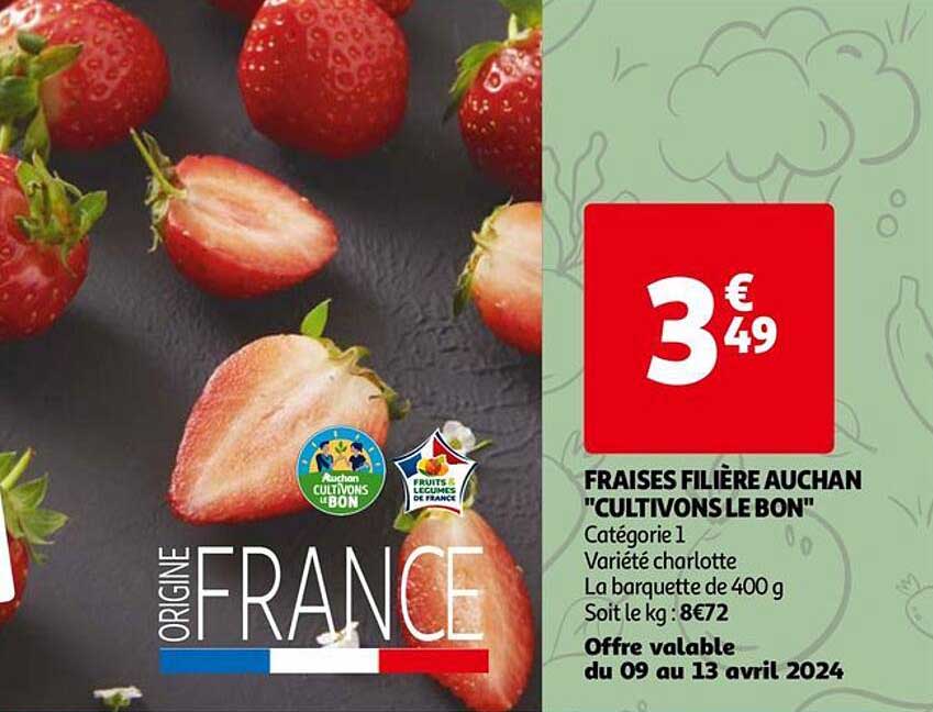 Fraises Filière Auchan "cultivons Le Bon"