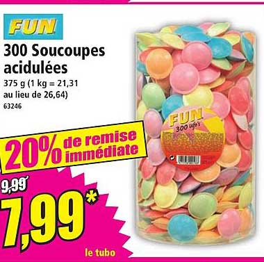 fun 300 soucoupes acidulées
