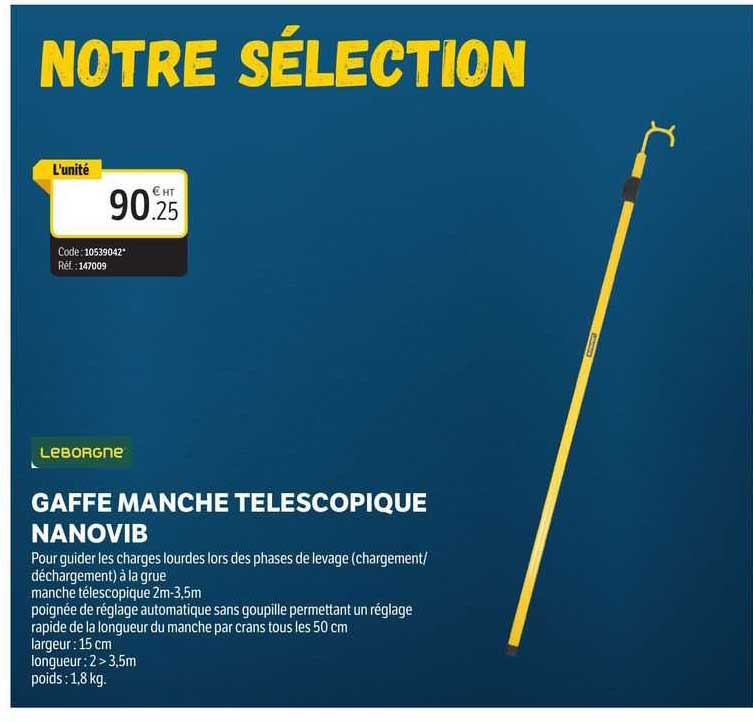 gaffe manche télescopique nanovib