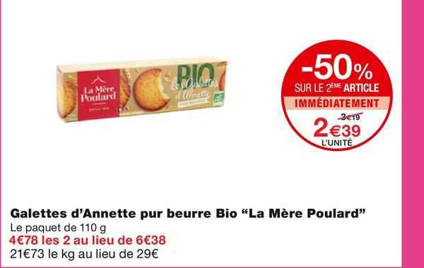 galettes d'annette pur beurre bio "la mère poulard"