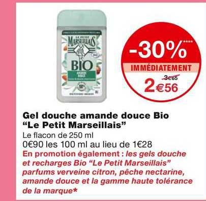 Gel Douche Amande Douce Bio "le Petit Marseillais