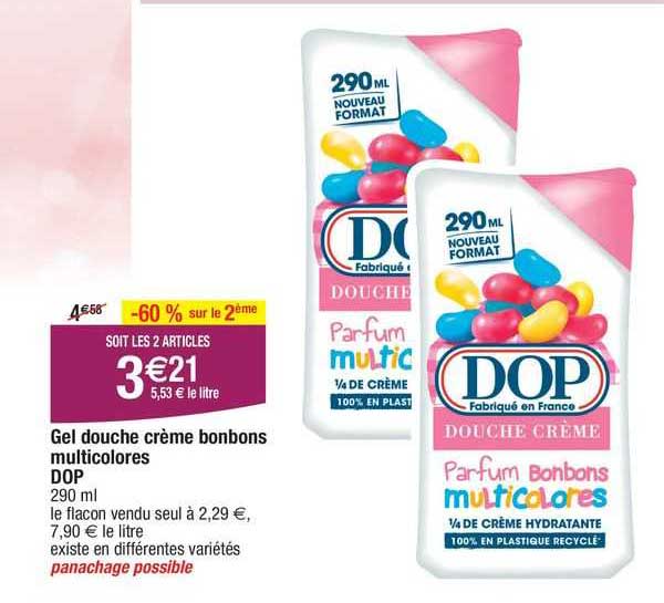 Gel Douche Crème Bonbons Multicolores Dop