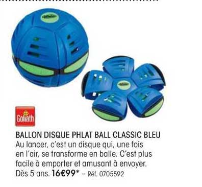 goliath ballon disque phlat ball classic bleu