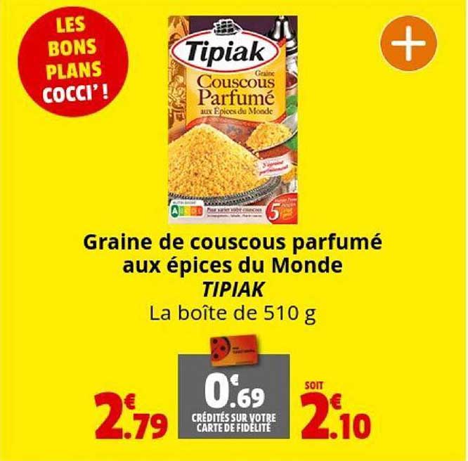 graine de couscous parfumé aux épices du monde tipiak