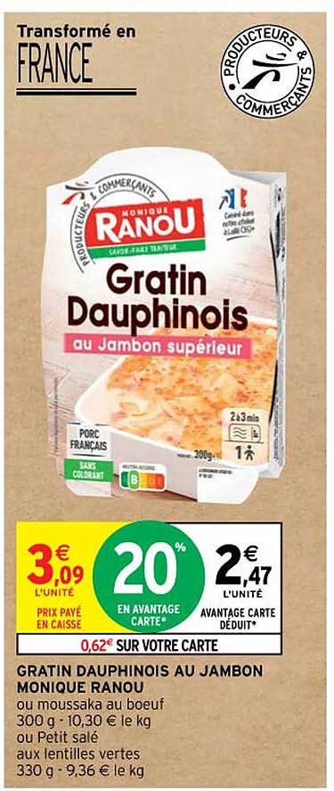 gratin dauphinois au jambon monique ranou