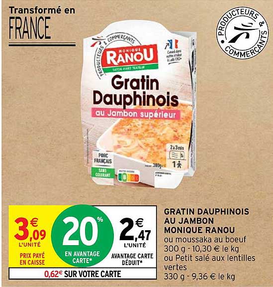 gratin dauphinois au jambon monique ranou