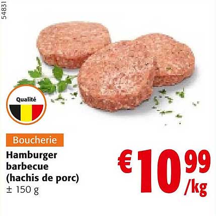 Hamburger Barbecue (hachis De Porc)