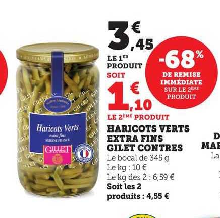 Haricots Verts Extra Fins Gilet Contres