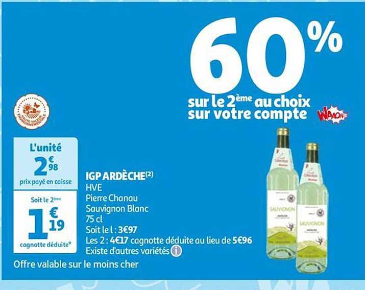 igp ardèche hve pierre chanau sauvignon blanc