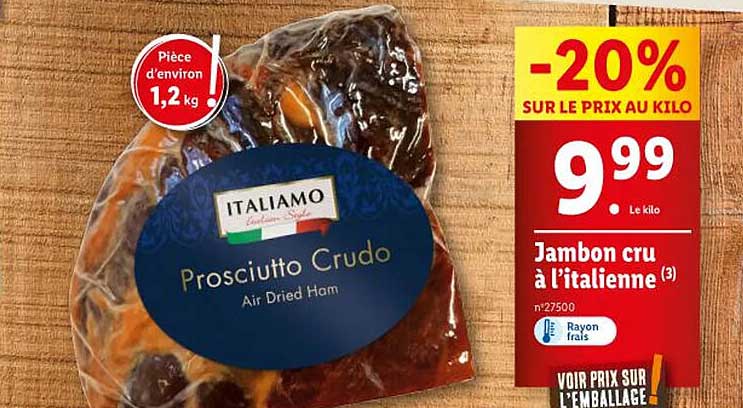 jambon cru à l'italienne italiamo