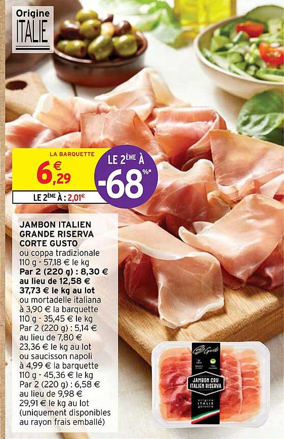 jambon italien grande riserva corte gusto