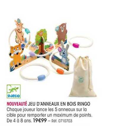 jeu d'anneaux en bois ringo djeco