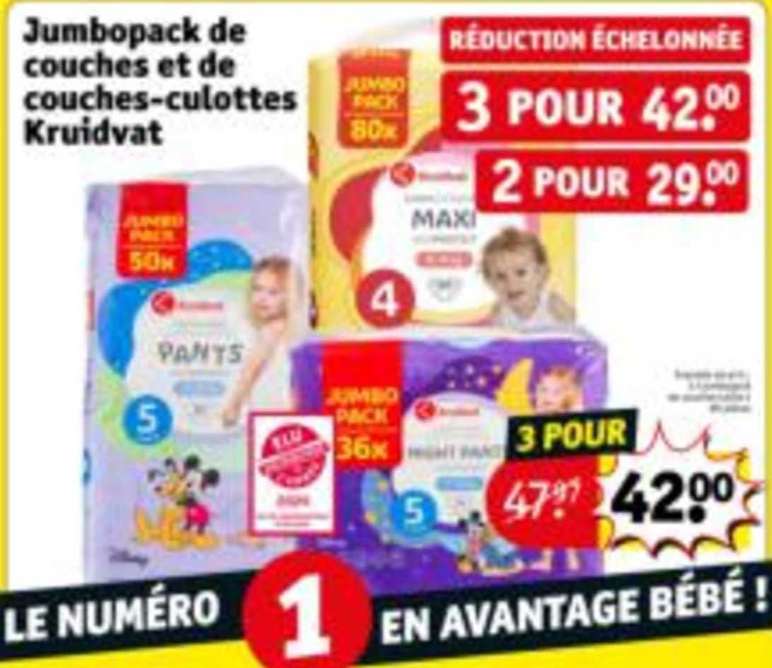jumbopack de couches et de couches-culottes kruidvat