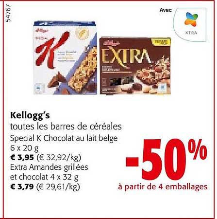 kellogg's toutes les barres de céréales