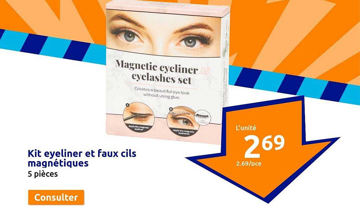 kit eyeliner et faux cils magnétiques