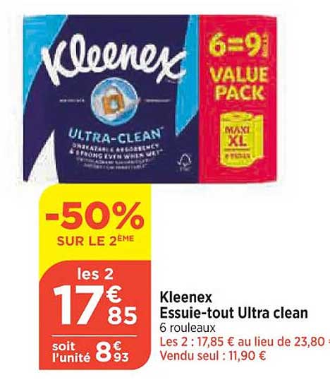 kleenex essuie-tout ultra clean