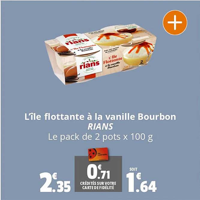 l'île flottante à la vanille bourbon rians