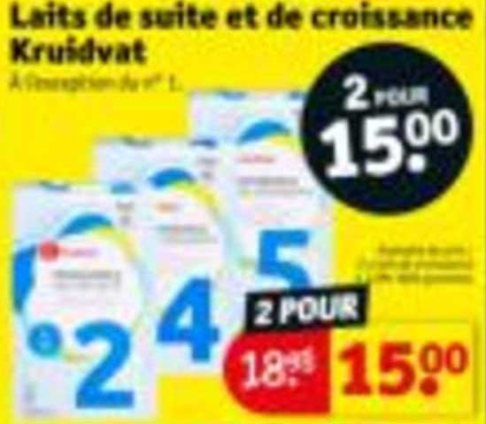 laits de suite et de croissance kruidvat