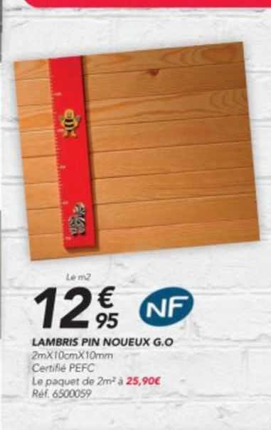 lambris pin noueux g.o.
