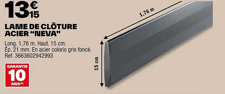 Lame De Clôture Acier "neva"