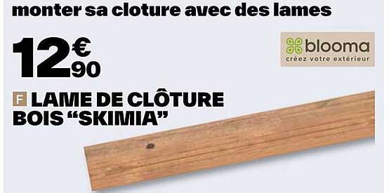Lame De Clôture Bois "skimia"
