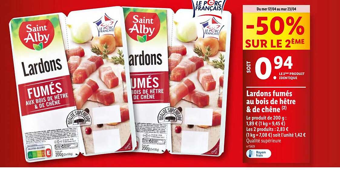 lardons fumés au bois de hêtre & de chêne saint alby