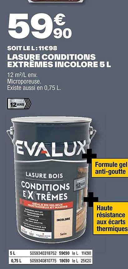 lasure conditions extrêmes incolore