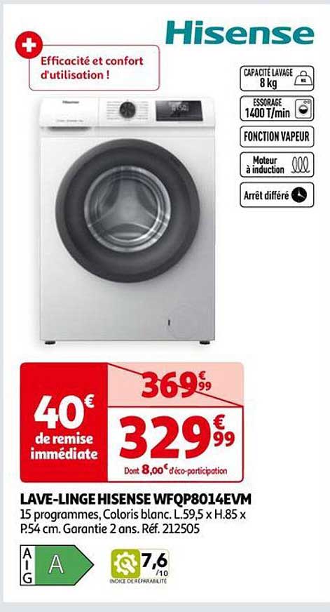 Lave-linge Hisense Wfqp8014evm