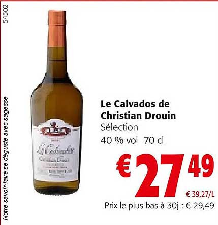 le calvados de christian drouin sélection
