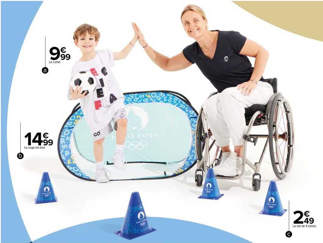 le t-shirt, la cage de foot, le set de 4 cônes