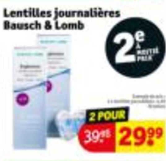 lentilles journalières bausch & lomb