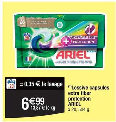 lessive capsules extra fiber protection ariel