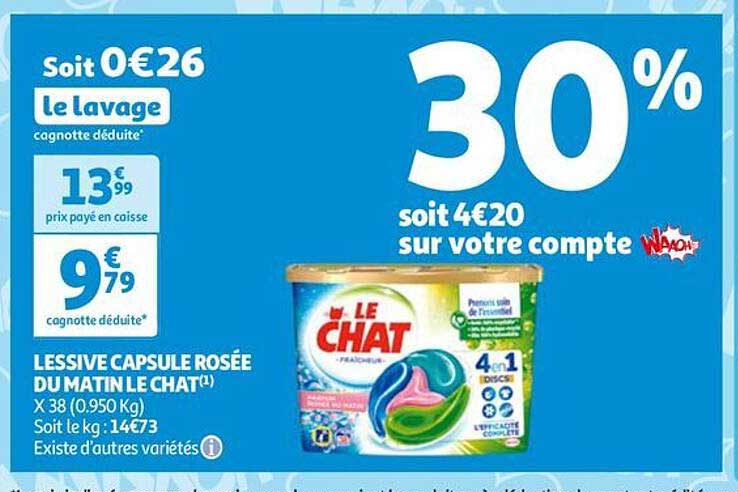 lessive capsules rosée du matin le chat