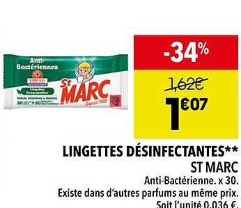 lingettes désinfectantes st marc