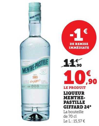 liqueur menthe-pastille giffard 24°