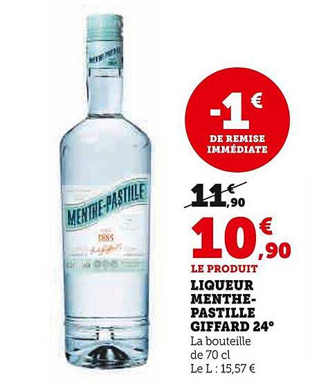 liqueur menthe-pastille giffard 24°