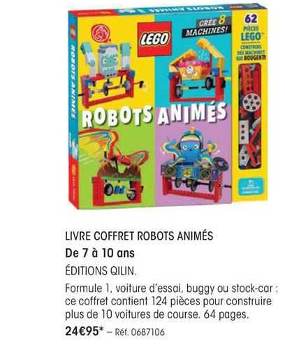 livre coffret robots animés