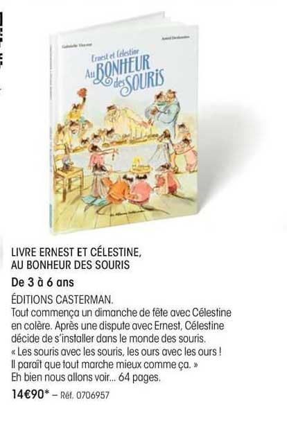 livre ernest et célestine, au bonheur des souris