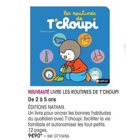 livre les routines de t'choupi éditions nathan